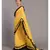 Women Yellow & Black Pure Cotton solid ruffle Saree