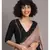 Suta Women Beige  Black Pure Cotton solid Ruffle Saree
