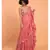 Suta Women Pink Pure Cotton Solid Ruffle Saree