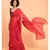 Suta Red Pure Cotton Solid Ruffle Saree