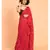 Suta Red Pure Cotton Solid Ruffle Saree