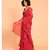 Suta Red Pure Cotton Solid Ruffle Saree
