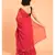 Suta Red Pure Cotton Solid Ruffle Saree