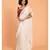 Suta White Pure Cotton Solid Ruffle Saree