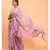 lavender Solid Pure Cotton Ruffle Saree