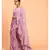 lavender Solid Pure Cotton Ruffle Saree