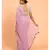 lavender Solid Pure Cotton Ruffle Saree