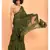 Suta Olive Green Pure Cotton Solid Ruffle Saree