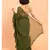 Suta Olive Green Pure Cotton Solid Ruffle Saree