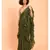 Suta Olive Green Pure Cotton Solid Ruffle Saree