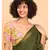 Suta Olive Green Pure Cotton Solid Ruffle Saree