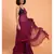 Suta Women Burgandy Pure Cotton Solid Ruffle Saree