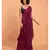 Suta Women Burgandy Pure Cotton Solid Ruffle Saree