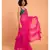 Suta Women Pink Pure Cotton Solid Ruffle Saree
