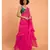 Suta Women Pink Pure Cotton Solid Ruffle Saree