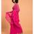 Suta Women Pink Pure Cotton Solid Ruffle Saree