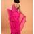 Suta Women Pink Pure Cotton Solid Ruffle Saree