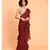 Suta Women Maroon Pure Cotton Solid Ruffle Saree