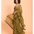 Suta Women Olive Green Pure Cotton Solid Ruffle Saree
