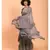 Suta Women  Grey Pure Cotton Solid Ruffle Saree