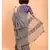 Suta Women  Grey Pure Cotton Solid Ruffle Saree