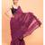 Suta Purple Solid Pure Cotton Ruffle Saree