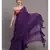 Suta Women Violet Pure Cotton Solid Ruffle Saree