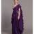 Suta Women Violet Pure Cotton Solid Ruffle Saree