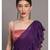 Suta Women Violet Pure Cotton Solid Ruffle Saree