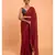Suta Red Gold-Toned Zari border Pure Cotton Solid Saree