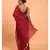 Suta Red Gold-Toned Zari border Pure Cotton Solid Saree
