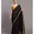 Suta Black  Yellow Floral Motifs Pure Cotton Saree
