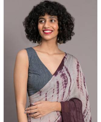 Suta Mauve Burgundy Tie and Dye Saree 2