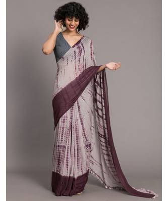 Suta Mauve Burgundy Tie and Dye Saree 1