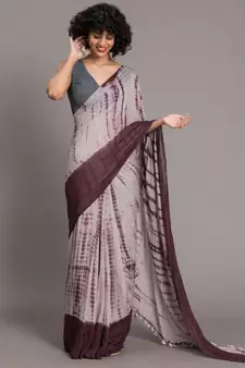 Suta Mauve Burgundy Tie and Dye Saree