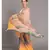 Suta Women Yellow  Peach Tie and Dye Saree