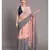 Suta Peach Grey Tie and Dye pure Cotton Saree