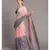 Suta Peach Grey Tie and Dye pure Cotton Saree