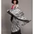 White & Black Tie and Dye pure cotton  Saree