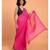 Suta Women Pink  Black Solid Cotton Saree