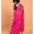 Suta Women Pink  Black Solid Cotton Saree