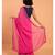 Suta Women Pink  Black Solid Cotton Saree