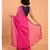 Suta Women Pink  Black Solid Cotton Saree