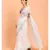 Suta Women White & Blue Solid Cotton Saree