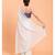 Suta Women White & Blue Solid Cotton Saree