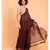 Suta Women Maroon  Black stripes Pure Cotton Saree