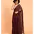 Suta Women Maroon  Black stripes Pure Cotton Saree