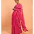 Suta Pink Floral motif Poly Cotton Saree