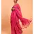 Suta Pink Floral motif Poly Cotton Saree