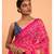 Suta Pink Floral motif Poly Cotton Saree